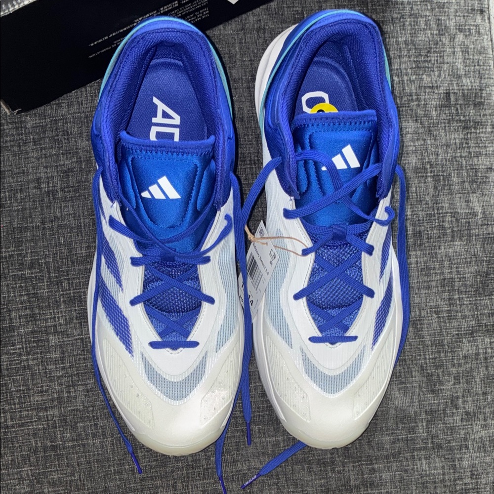 NWT Adidas Adizero Men's Basketball Shoes - Royal Blue & White - Size 13